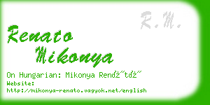 renato mikonya business card